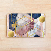 Thumbnail for SuperSoft Pink Abstract Geo Door Mat