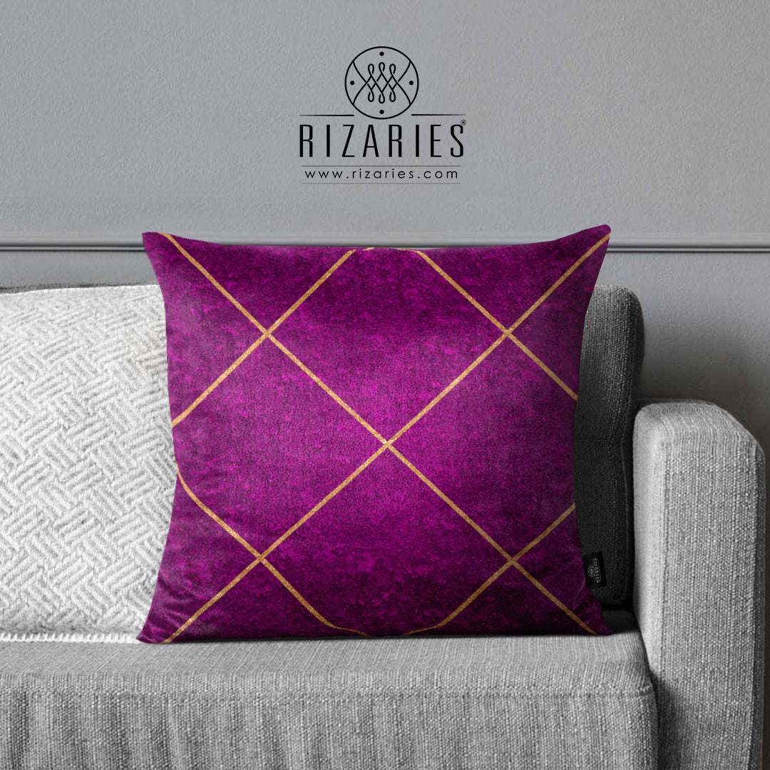 SuperSoft Purple Diamonds Throw Cushion