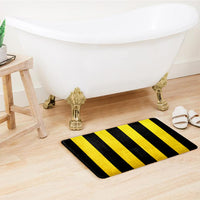 Thumbnail for SuperSoft Yellow & Black Stripes Door Mat