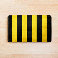Thumbnail for SuperSoft Yellow & Black Stripes Door Mat