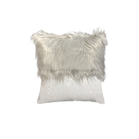 Thumbnail for Monster fur & Sequence Grey Throw Pillow