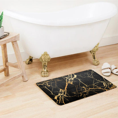 SuperSoft Black & Gold Door Mat