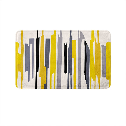 SuperSoft Yellow Grey Lines Door Mat