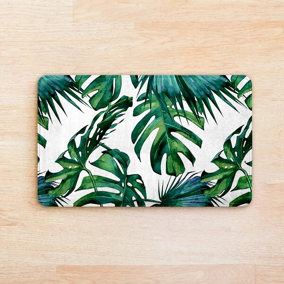 SuperSoft Classic Tropical Leaves Door Mat