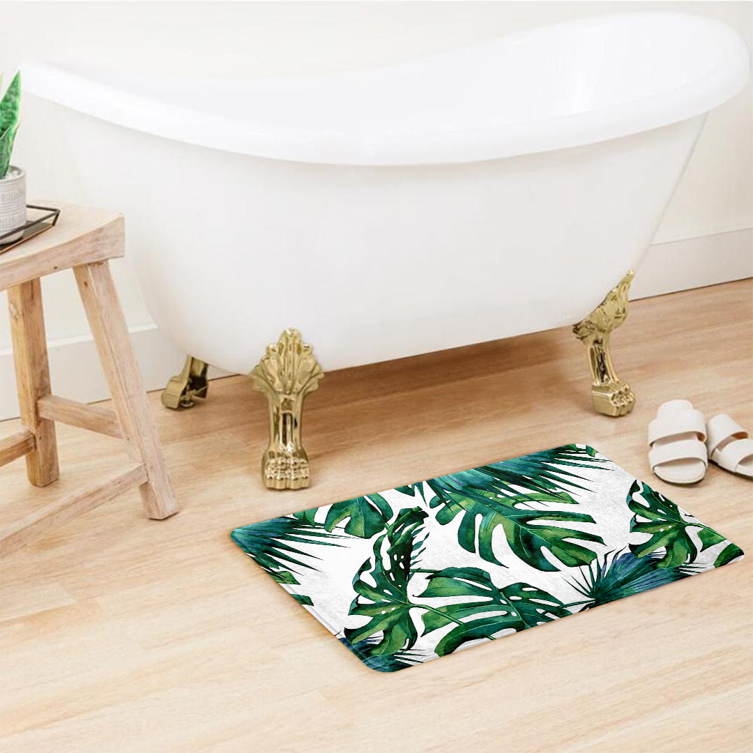 SuperSoft Classic Tropical Leaves Door Mat