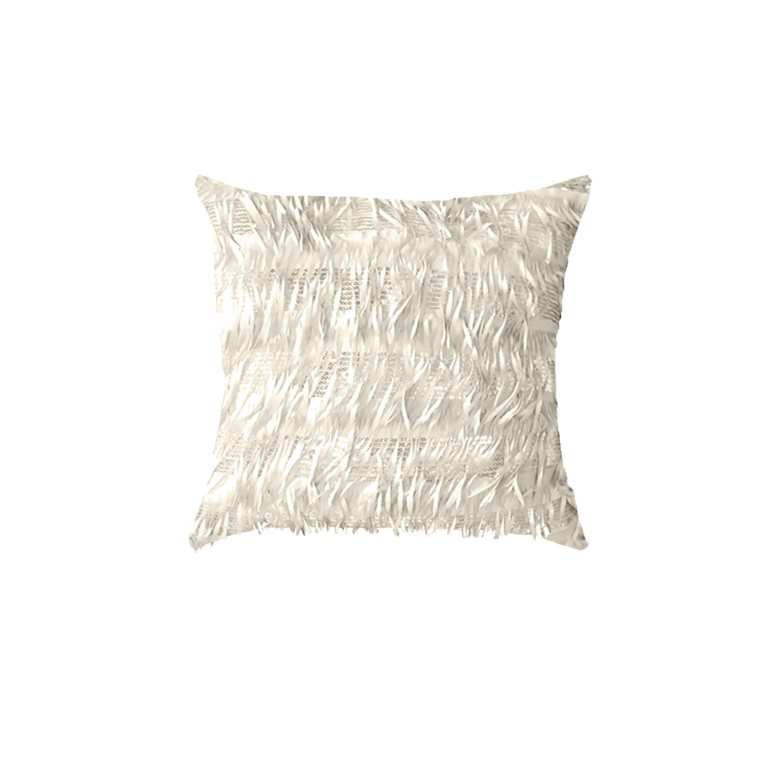 Frill with Sequence on Net Throw Pillows