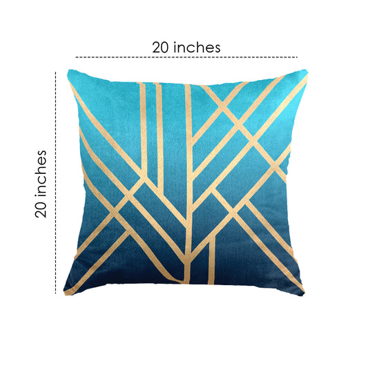 (20" x 20") SuperSoft Teal Art Deco Throw Cushion