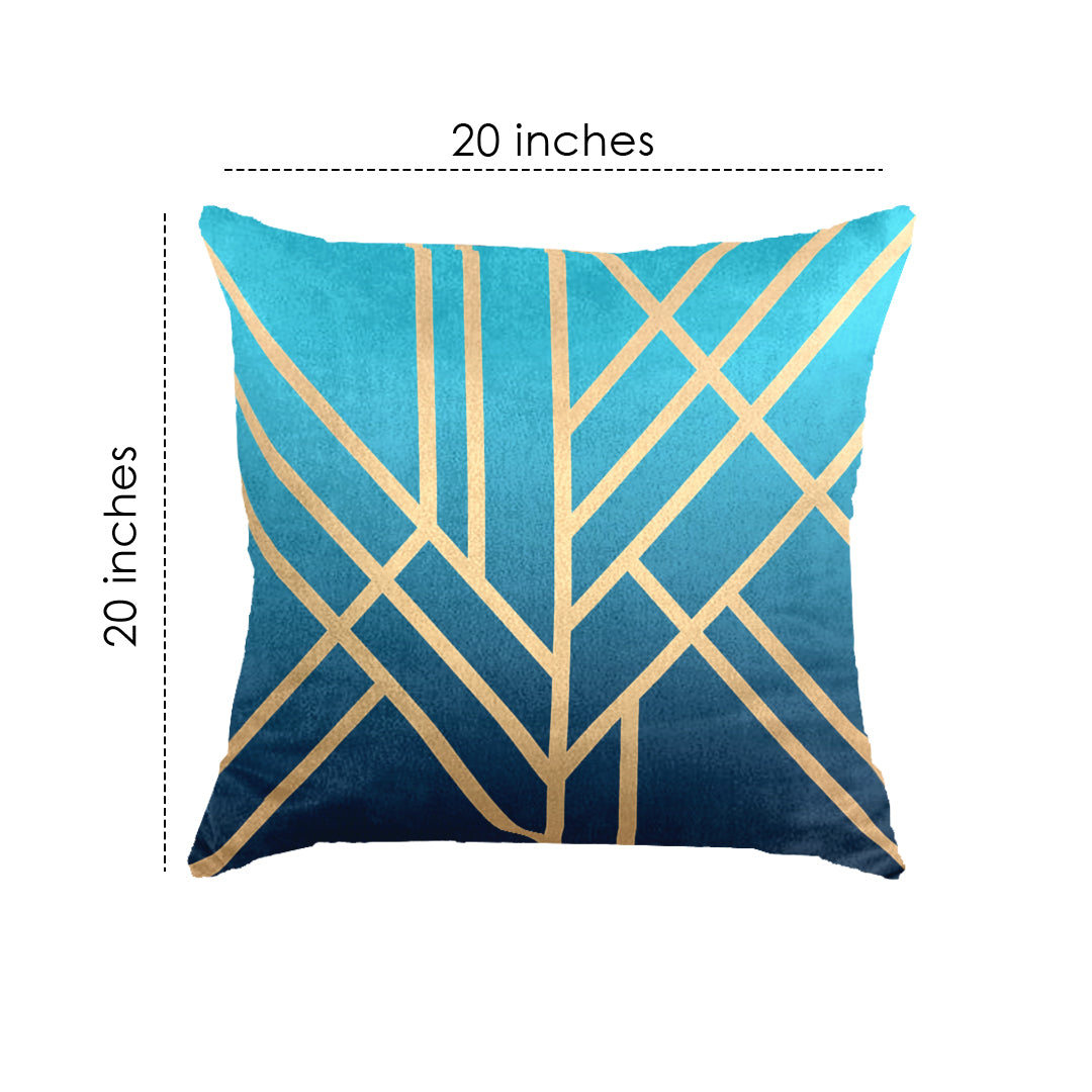 (20" x 20") SuperSoft Teal Art Deco Throw Cushion