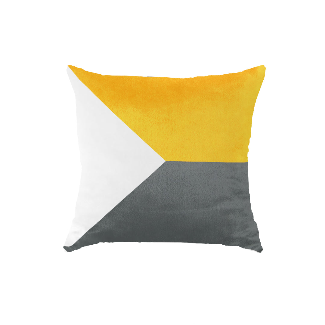 SuperSoft Yellow Grey White Throw Pillow