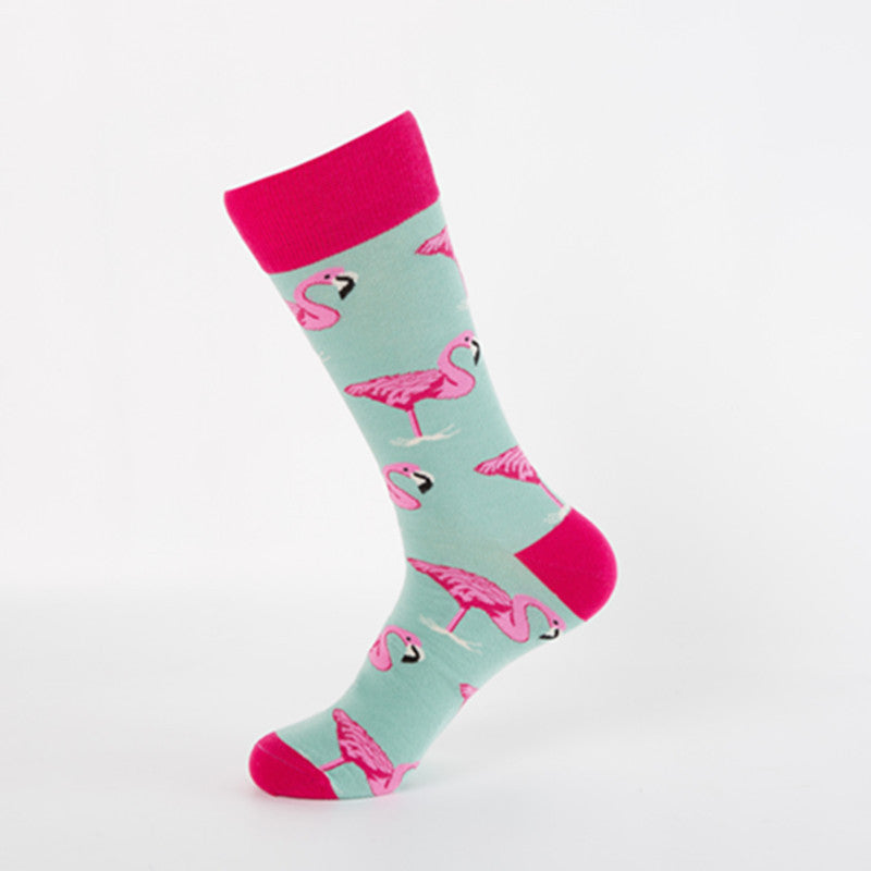 Pink Flamingo Crazy Socks