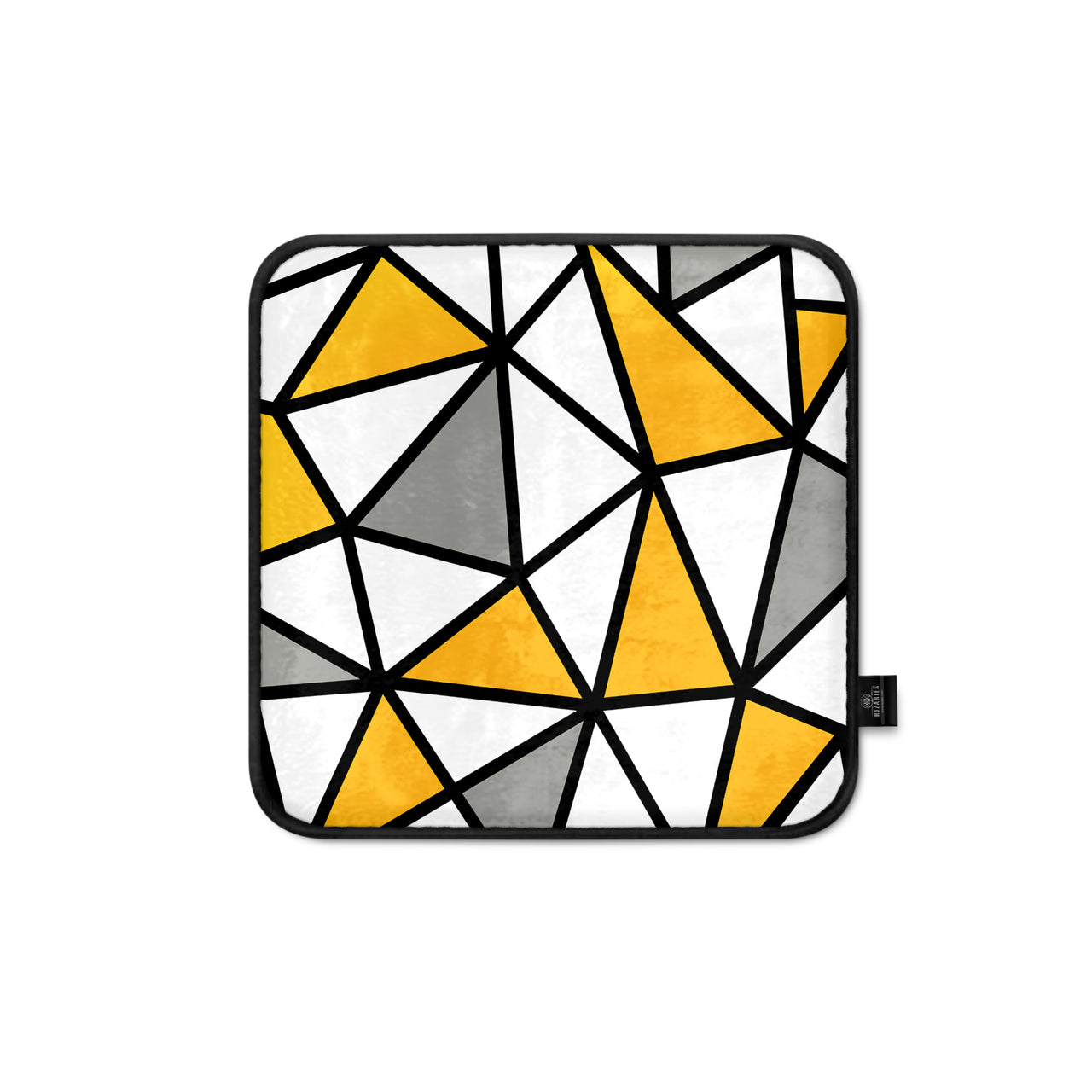 Super Soft Yellow Geometric Chair Cushion