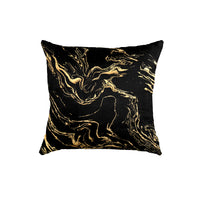 Thumbnail for SuperSoft New Black Gold Abstract Throw Cushion