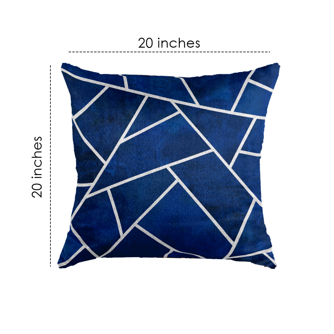 (20" x 20") SuperSoft Navy Silver Throw Cushion