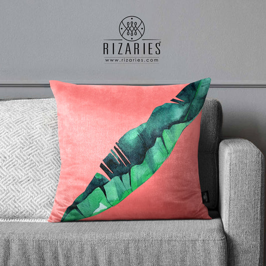 SuperSoft Pink Tropical Leaf 1