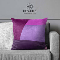 Thumbnail for SuperSoft Purple Mist Geo Throw Cushion