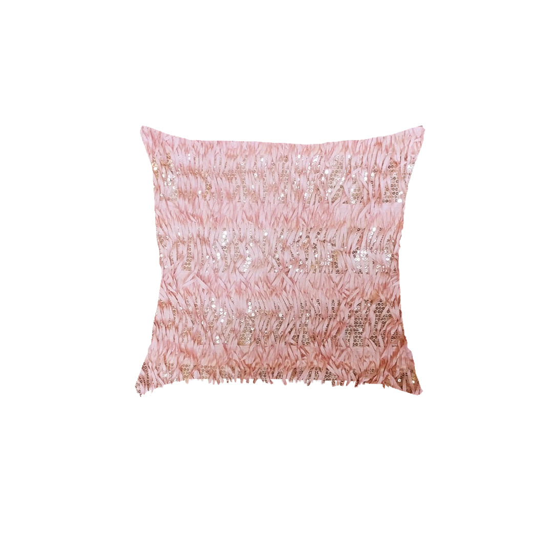 Frill with Sequence on Net Throw Pillows