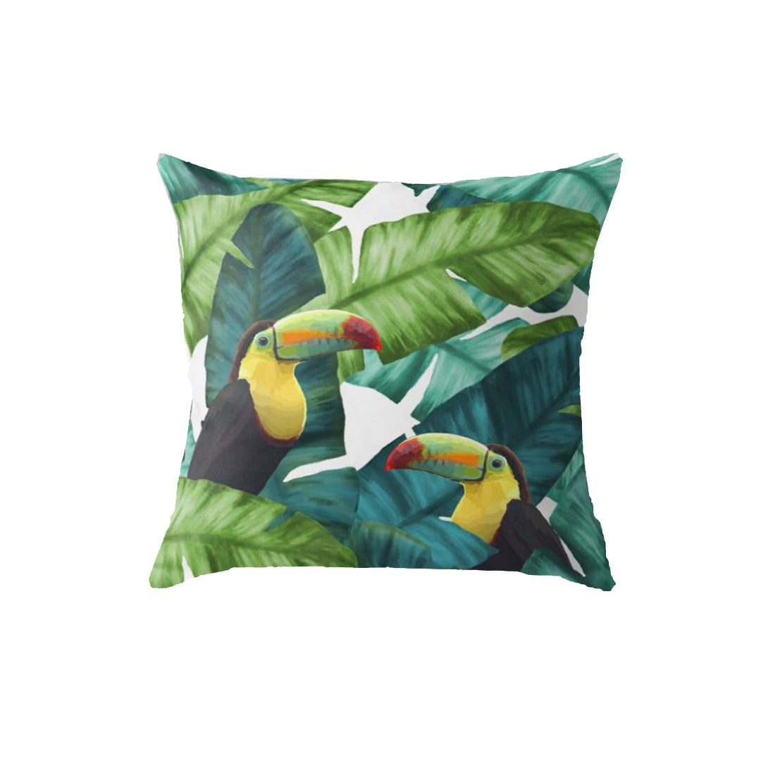 SuperSoft Tropical Parrot Throw Pillow