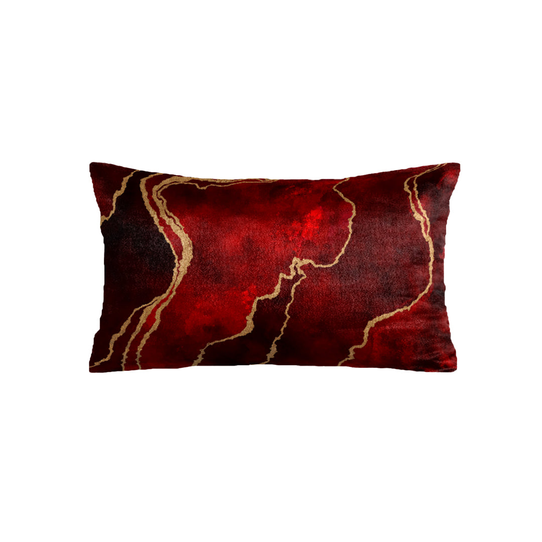 SuperSoft Maroon Gold Abstract Rectangle