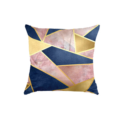 SuperSoft Pink Navy Gold Throw Cushion