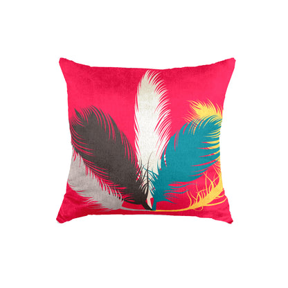 SuperSoft Colorful Feathers Throw Cushion