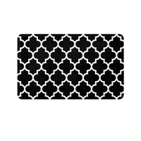 SuperSoft Black Quatrefoil Door Mat