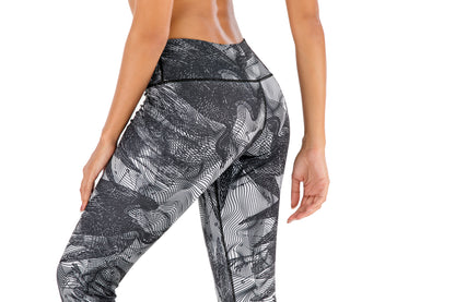 Grey Abstract Crazy Workout 2 Pcs Set