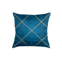 Thumbnail for SuperSoft Blue & Copper Diamonds Throw Cushion