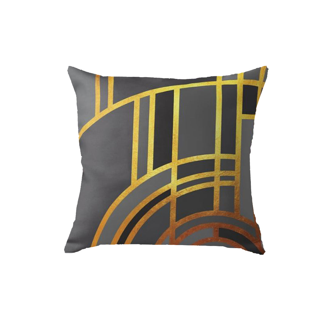 SuperSoft Art Deco Grey Throw Pillow