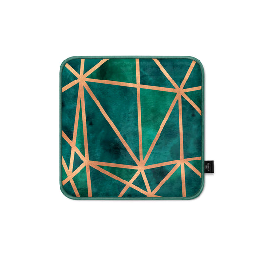 Super Soft Emerald & Copper Chair Pad/Cushion