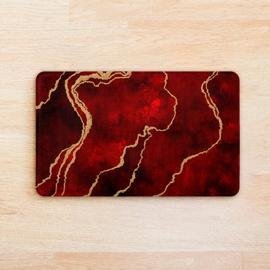 SuperSoft Maroon Abstract Door Mat