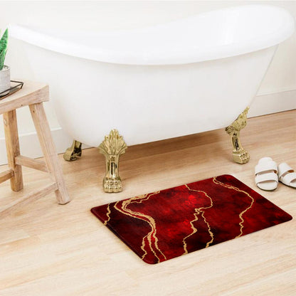 SuperSoft Maroon Abstract Door Mat