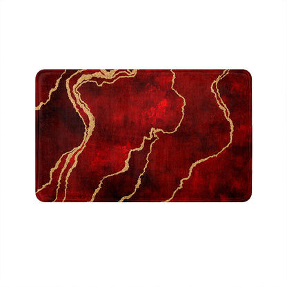 SuperSoft Maroon Abstract Door Mat