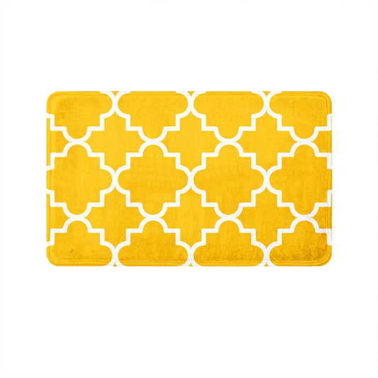 SuperSoft Yellow Quatrefoil Door Mat