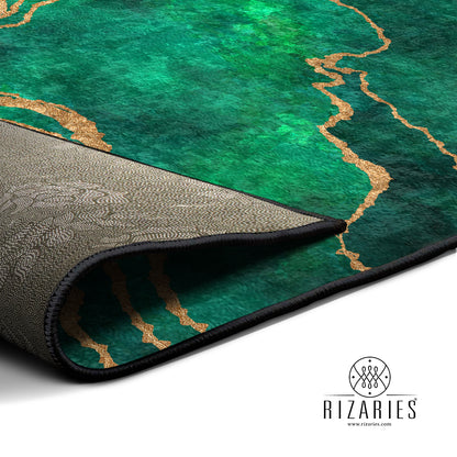 Green Abstract Centerpiece (Rug)