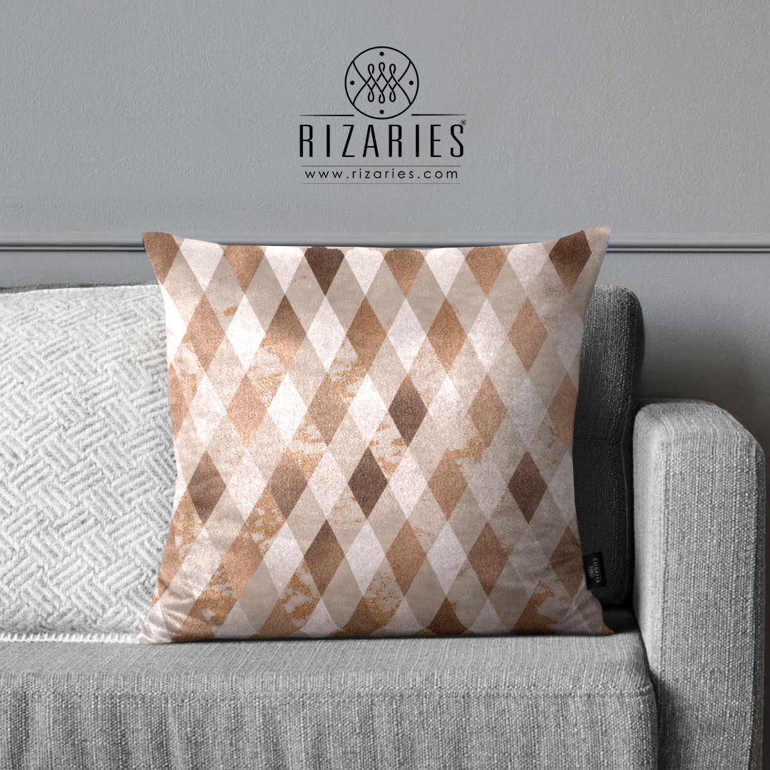 SuperSoft Copper Foil Diamonds Throw Pillow