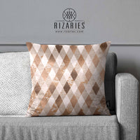 Thumbnail for SuperSoft Copper Foil Diamonds Throw Pillow