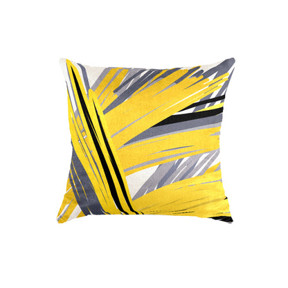 SuperSoft Yellow Grey Abstract Throw Pillow