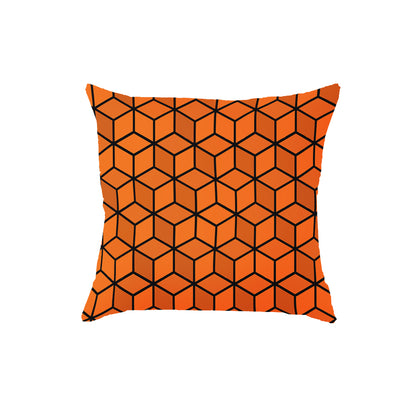 SuperSoft Orange Cubes Throw Pillow