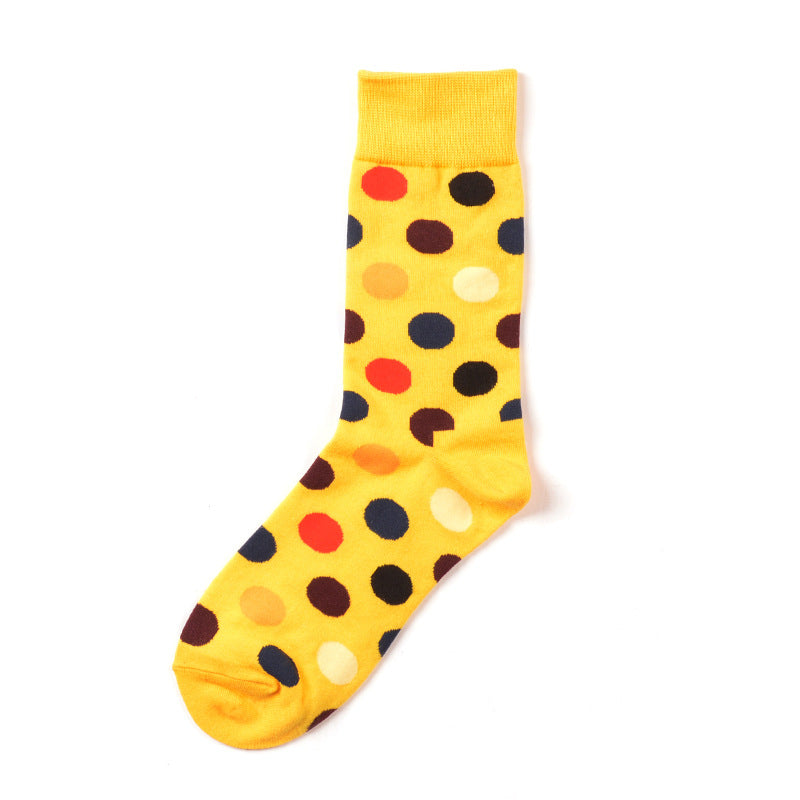 Yellow Polka Dot Crazy Socks