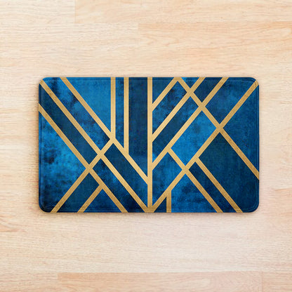 SuperSoft Art Deco Blue Door Mat