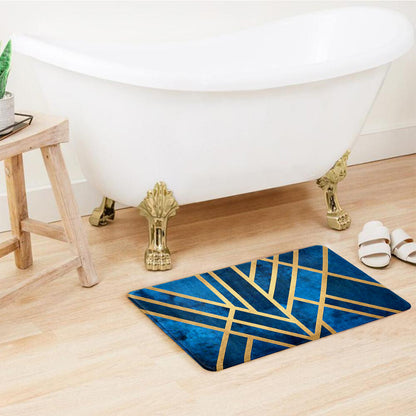 SuperSoft Art Deco Blue Door Mat