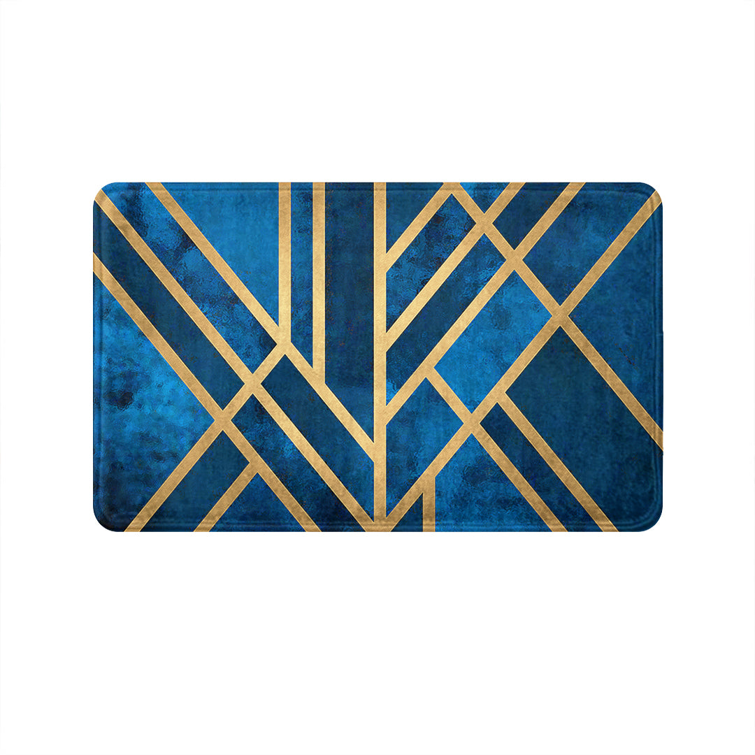 SuperSoft Art Deco Blue Door Mat