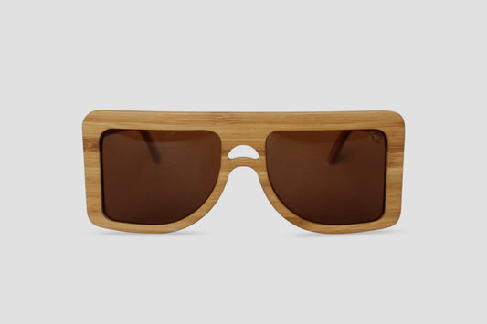 Big Square Wood Sunglasses