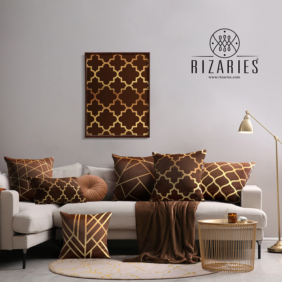 Brown Series Throw Cushions Set of 6