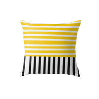 Thumbnail for SuperSoft Yellow & black Stripes Throw Pillow