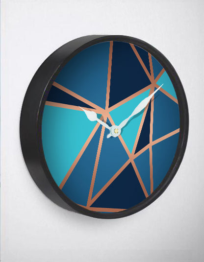 Teal Metallic Wall Clock