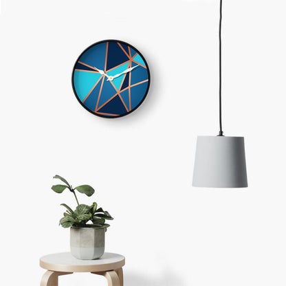 Teal Metallic Wall Clock