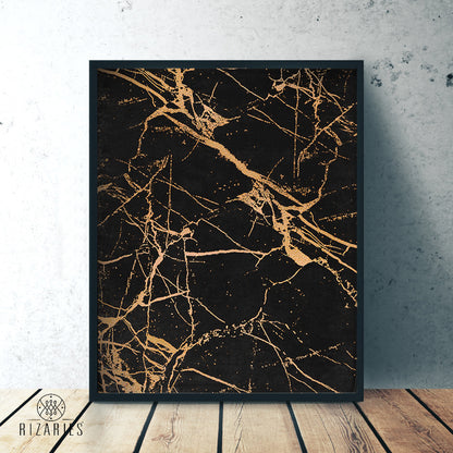 Black & Gold Canvas Painting