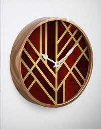 Thumbnail for Burgundy Art Deco Wall Clock