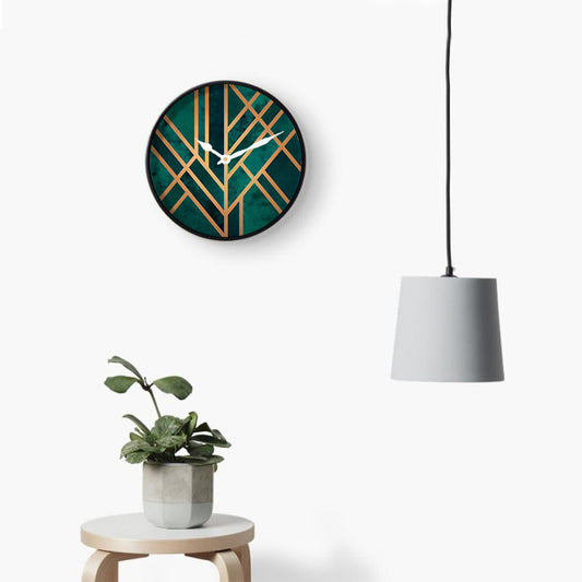 Emerald Art Deco Wall Clock
